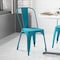 Flash Furniture Tenley Commercial Grade Distressed Blue Metal Indoor-Outdoor Stackable Chair ET-3534-COM-B-GG - alternate 1